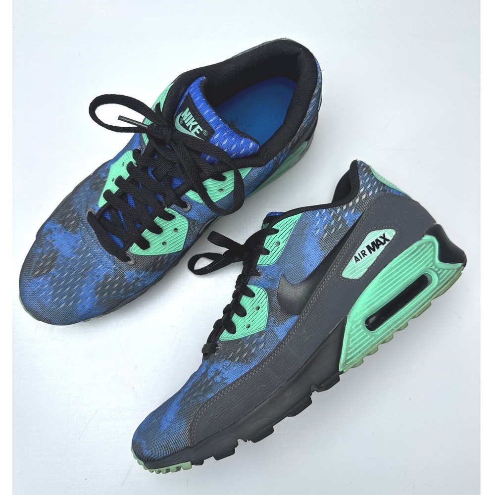 Nike Air Max 90 Jacquard Mens Royal Blue Venom Green 700157-403 Size 11